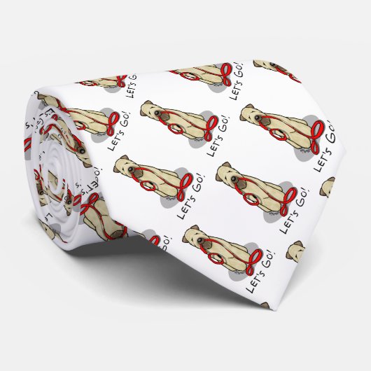 Laten we beginnen! Walk Wheaten Terrier Dog (piepe Stropdas (Opgerold)