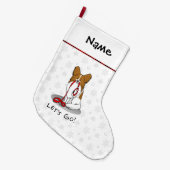 Laten we beginnen! (wandelen) Papillon (wit en roo Grote Kerstsok (Voorkant (Hangend))