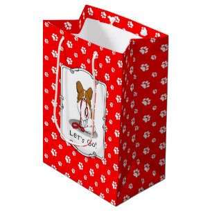 Laten we beginnen! (wandelen) Papillon (wit en roo Medium Cadeauzakje