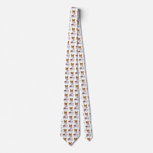 Laten we beginnen! (wandelen) Papillon (wit en roo Stropdas (Voorkant)