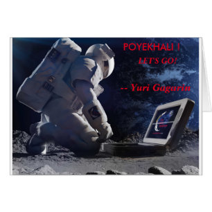 LATEN WE BEGINNEN! - Yuri Gagarin Card Blank