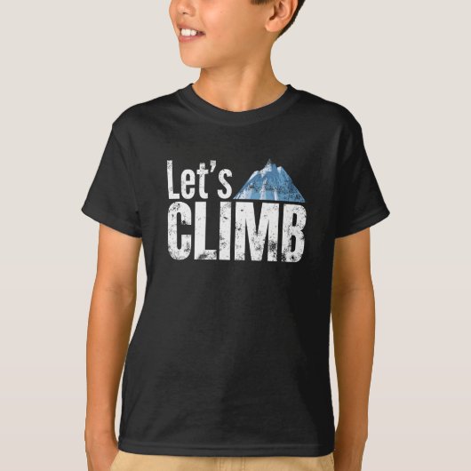 Laten we bergbeklimmen t-shirt (Voorkant)