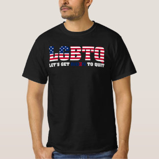 Laten we biden krijgen om met logo te stoppen t-shirt