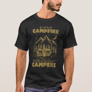Laten we bij het kampvuur zitten en kijken hoe de t-shirt