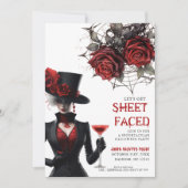 Laten we Blad Gezicht Bloemen Volwassen Halloween Kaart (Voorkant)