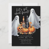 Laten we Blad Gezicht Halloween Feest Kaart (Voorkant)