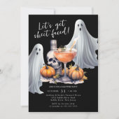 Laten we Blad Gezicht Halloween Feest Kaart (Voorkant)