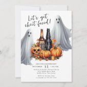 Laten we Blad Gezicht Halloween Feest Kaart (Voorkant)