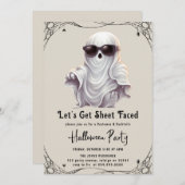 Laten we Blad Gezicht Volwassen Halloween Party In Kaart (Voorkant / Achterkant)