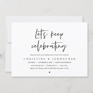 Laten we blijven vieren, na het huwelijk brunch in kaart