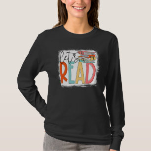 Laten we Boek Gebleekt Leesboek Boekenwurm 1 lez T-shirt