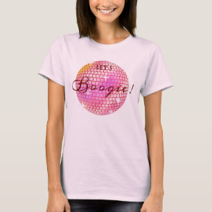 Laten we Boogie! Disco ball Bachelorette Party T-shirt