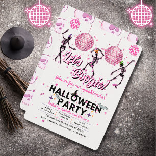 Laten we Boogie Girly Skeletons Dance Disco Hallow Kaart
