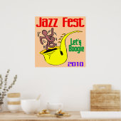 Laten we boogie op Jazz Fest Poster (Keuken)