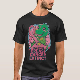 Laten we borstkanker uitsterven borstkanker t-shirt