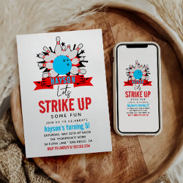 Laten we bowlen! Leuke Kinder 5e Verjaardag Party  Kaart