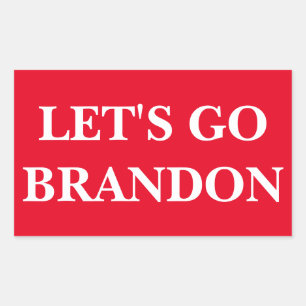 LATEN WE BRANDON 4 stickers 4,5 x 2,7 inch gaan