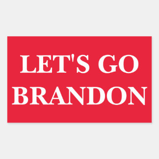 LATEN WE BRANDON 4 stickers 4,5 x 2,7 inch gaan