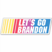 Laten we Brandon Bumpersticker gaan Sticker (Voorkant)