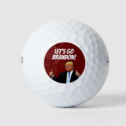 LATEN WE BRANDON DONALD TRUMP GOLF BALLS GAAN GOLFBALLEN (Voorkant)