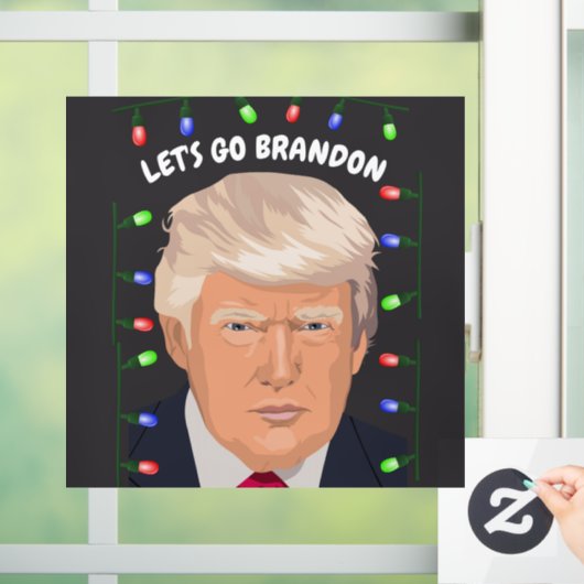 LATEN WE BRANDON DONALD TRUMP RAAMKLEMMEN RAAMSTICKER (Huis)