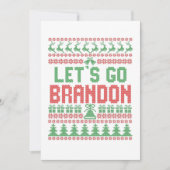 Laten we Brandon Funny Ugly kerstSweater gaan Bedankkaart (Voorkant)