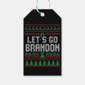 Laten we Brandon Funny Ugly kerstSweater gaan Cadeaulabel (Voorkant)