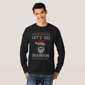 Laten we Brandon Funny Ugly kerstSweater gaan T-shirt (Voorkant volledig)