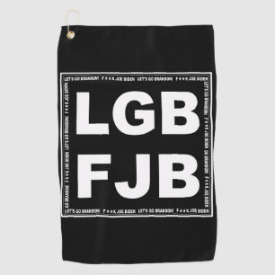 Laten we Brandon gaan! F**k Joe Biden LGB FJB Golfhanddoek