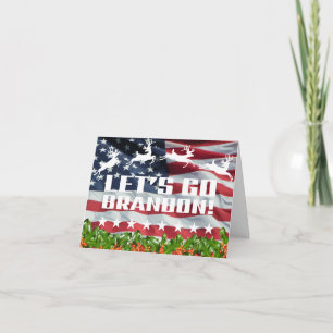 LATEN WE BRANDON GAAN! [Lettertype 3] kerstkaart Kaart