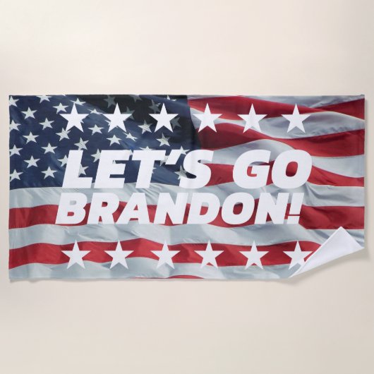 LATEN WE BRANDON GAAN! [Lettertype 5] Beach Towel Strandlaken (Voorkant)