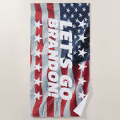 LATEN WE BRANDON GAAN! [Lettertype 5] Beach Towel Strandlaken (Voorkant)