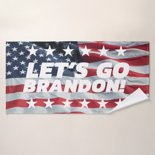 LATEN WE BRANDON GAAN! [Lettertype 5] Woordhanddoe Badhanddoek (Badhanddoek)
