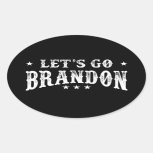 Laten we Brandon gaan Ovale Sticker