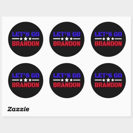 Laten we Brandon gaan Ronde Sticker (Vel)