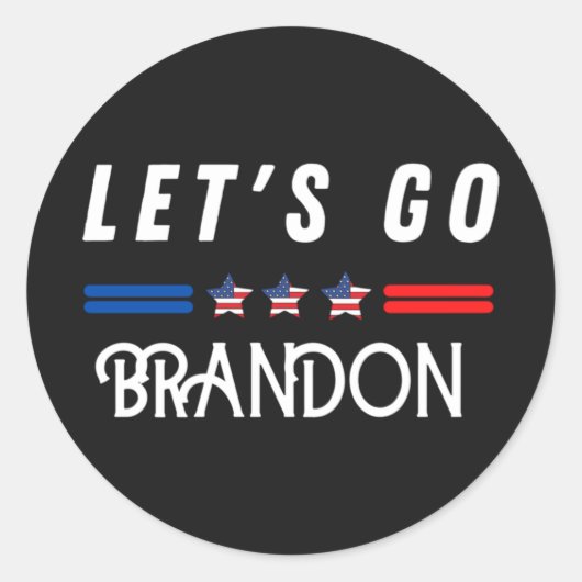 Laten we Brandon gaan Ronde Sticker (Voorkant)