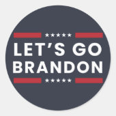 Laten we Brandon gaan Ronde Sticker (Voorkant)