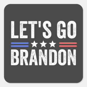 Laten we Brandon gaan Vierkante Sticker