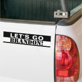 "Laten we Brandon gaan!" Zwart en wit Bumpersticker (Op Truck)