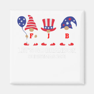 Laten we Brandon Gnome Merry Kerstmis 2021 gaan ha Magneet