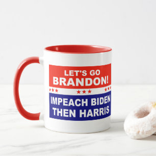 Laten we Brandon Impeach Biden en Harris gaan Mok