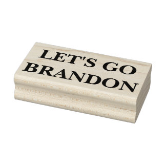 LATEN WE BRANDON rubberen stempel 1,5 x 3 inch & i
