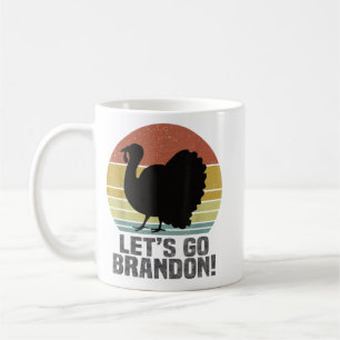 Laten we Brandon Thanksgiving Turkije Retro Vintag Koffiemok