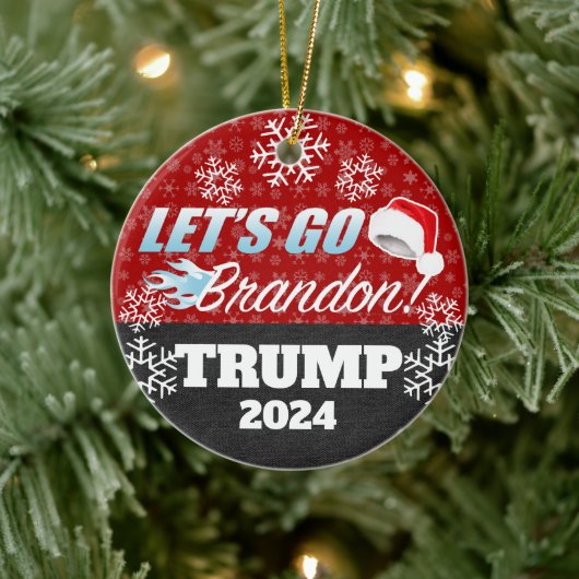 Laten we Brandon Trump 2024 Ornament (Boom)