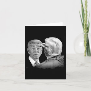 Laten we Brandon Trump op Bidens Forehead schrijve Kaart