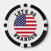 Laten we Brandon USA Stars Flag halen Poker Chips (Voorkant)