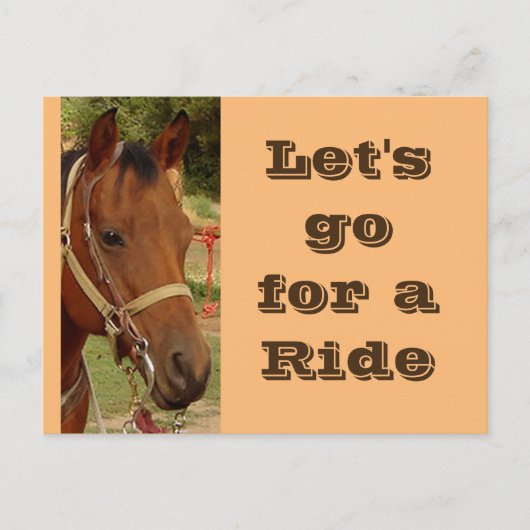 Laten we Briefkaart Ride (Voorkant)