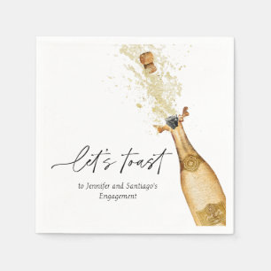Laten we bruidspaartjes engagement party papieren servet