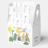 Laten we brullen Dino feest kinderen verjaardag Bedankdoosjes (Geopend)