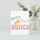 laten we bunco spelen briefkaart (Staand voorkant)